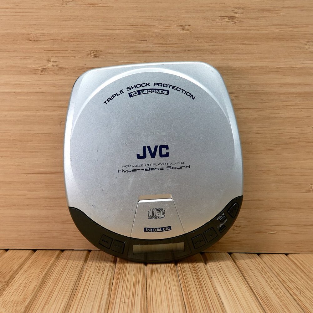 JVC XL-P34 Portable CD Player, Shock Protection Hyper Bass Sound, Made in Japan